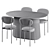 Stylish Casper UNIKA Table & 430 Chair 3D model small image 4