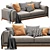 Modern Designer Sofa: Timeless Elegance 3D model small image 1