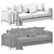 Modern Designer Sofa: Timeless Elegance 3D model small image 4