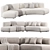 Modern Curved COSY Sofa Set 3D model small image 2