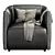 Graceful Model Beatrice Armchair 3D model small image 3