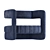 Elegant Velvet Tufted Armchair 3D model small image 1