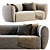 Pet-Friendly Beige Sofa 3D model small image 5