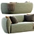 Pet-Friendly Beige Sofa 3D model small image 6