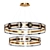 Golden Ring Chandelier Light Fixture 3D model small image 1