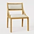 Seadrift Oak Upholstered Dining Chair 3D model small image 6