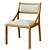 Seadrift Oak Upholstered Dining Chair 3D model small image 11