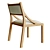 Seadrift Oak Upholstered Dining Chair 3D model small image 2