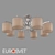 Eurosvet Shantel Ceiling Chandelier Beige 3D model small image 1