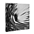 Metal Wave Wall Art Panel 3D model small image 2