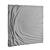 Metal Wave Wall Art Panel 3D model small image 7