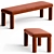 Minimalist Velvet Teja Stool 3D model small image 1