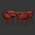 Elegant 10-Piece Dining Set 3D model small image 2