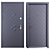 Selina Metal Entry Door Set 3D model small image 3