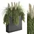 Pampas Grass Metal Planter Outdoor 3D model small image 1