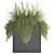 Pampas Grass Metal Planter Outdoor 3D model small image 3