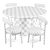 Modern Dining Set: Sol & Ross 3D model small image 6