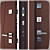 Iris (Abvehr) Steel Entry Door 3D model small image 2