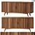 Modern Damiel Sideboard: 9350 Polygons 3D model small image 1