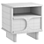 Sleek Wood Nightstand Drawer Tray 3D model small image 2