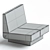 Elegant Travertine Lounge Chair 3D model small image 3