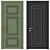 Classic Wood Door Set 3D model small image 8