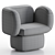 Modern Italian Design Armchair 3D model small image 4