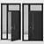 Sleek Aluminium Door Design 3D model small image 2