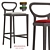 Elegant Brasserie Bar Stool 3D model small image 1