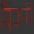 Elegant Brasserie Bar Stool 3D model small image 5