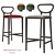 Elegant Brasserie Bar Stool 3D model small image 6