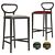 Elegant Brasserie Bar Stool 3D model small image 9