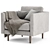  Sleek Modern Burrard Armchair 3D model small image 5