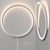 Modern Circle LED Wall Light 3D model small image 2