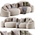 Romantic Love Seat Sofa 3D model small image 1