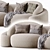 Romantic Love Seat Sofa 3D model small image 2