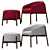 Modern Upholstered Armchair by CTS 3D model small image 2