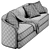 Elegant Covent 3-Seater Sofa 3D model small image 4