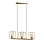 Modern Gold Cube Pendant Light 3D model small image 1