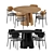 Timeless Elegance Duo: Eclipse Chair & Cep Table 3D model small image 1