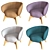 Tilar Textile Armchair, Sturdy Construction 3D model small image 2