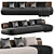 Bamboo-Infused Modern Sofa Model 3D model small image 1