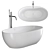 Elegant Bath Set: Artceram FILE 2.0 & Cisal X32 Mixer 3D model small image 2