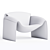 Stylish Le Club Armchair 3D 3D model small image 6