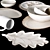 Rustic Ridge Stoneware Dining Set 3D model small image 2