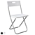 Compact Folding Chair Black Mesh 3D model small image 2