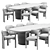  3D Dining Set for Corona Renderer 3D model small image 2