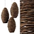 Modern Wicker Lamp with UVW Unwrap 3D model small image 1