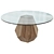 Modern Dining Table Natural Walnut 3D model small image 1