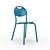 COUPOLE Steel Barstool - D22 x 1.5 Profiles 3D model small image 1